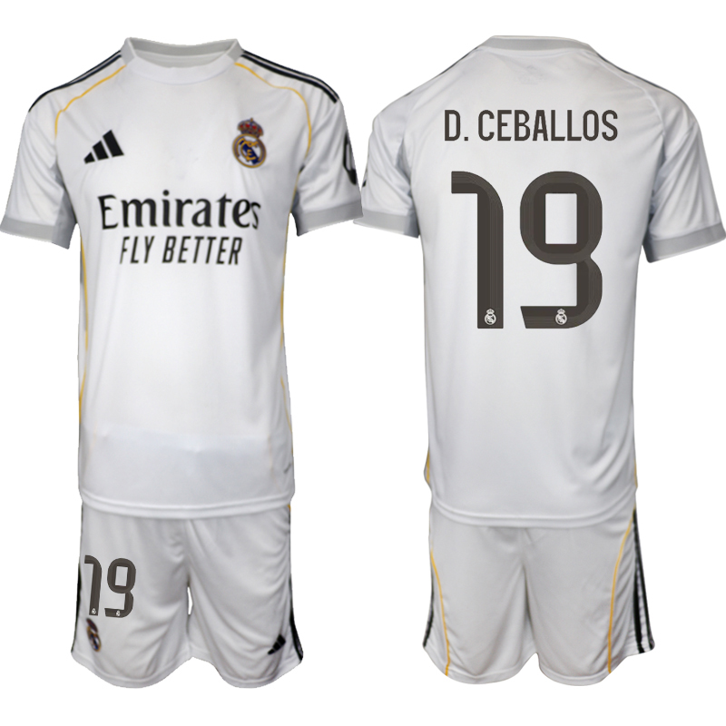 Men 2025-2026 Club Real Madrid home white #19 Soccer Jersey 01->real madrid jersey->Soccer Club Jersey